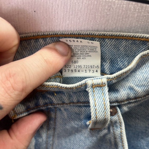 Levi’s VTG 954 Regular Fit Denim Jean Shorts Womens 11 Jr Orange Tab 12/95 2131 - Picture 4 of 9